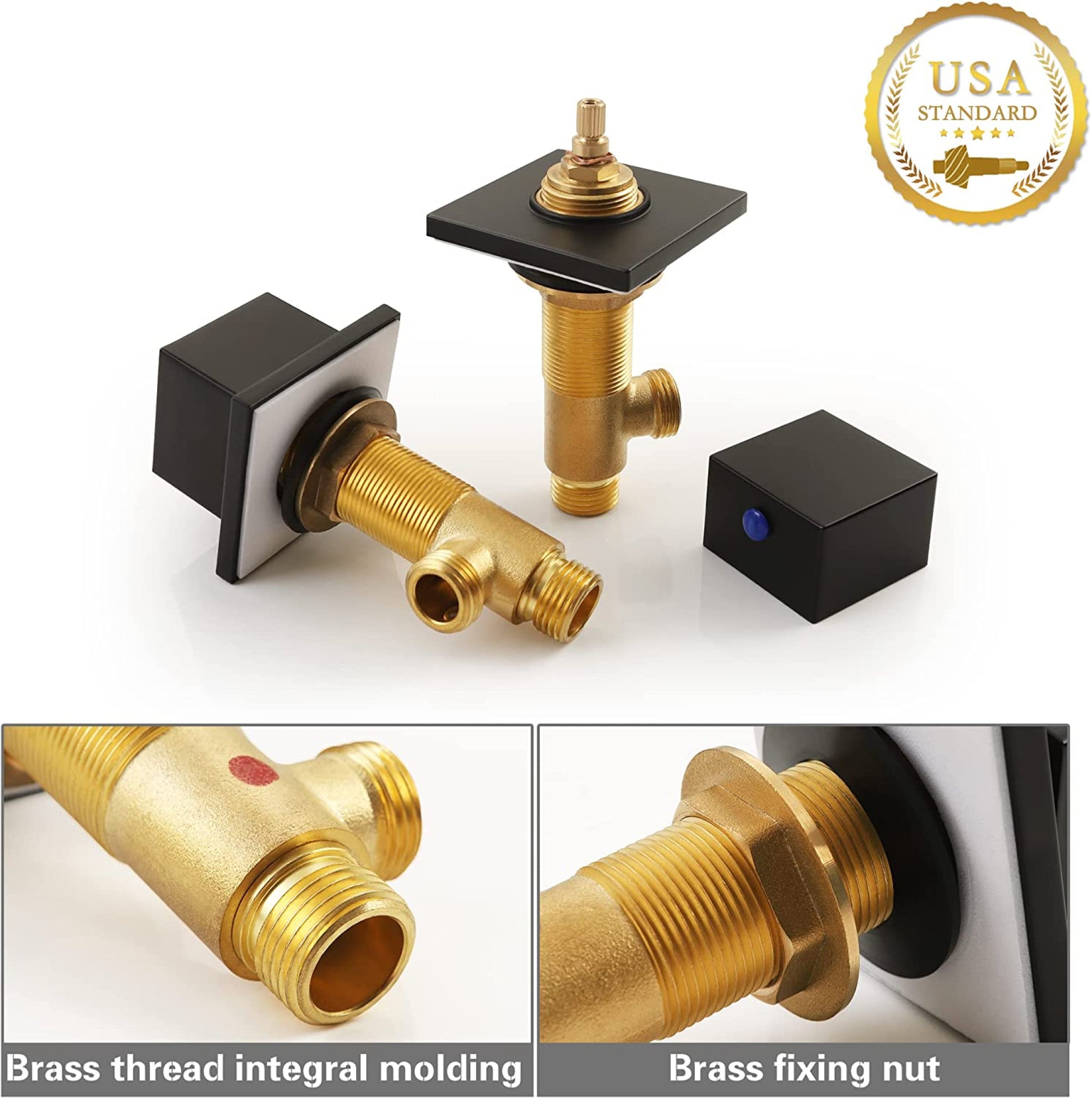 3H8-in.  Black Bathroom Sink Faucet Black Metal