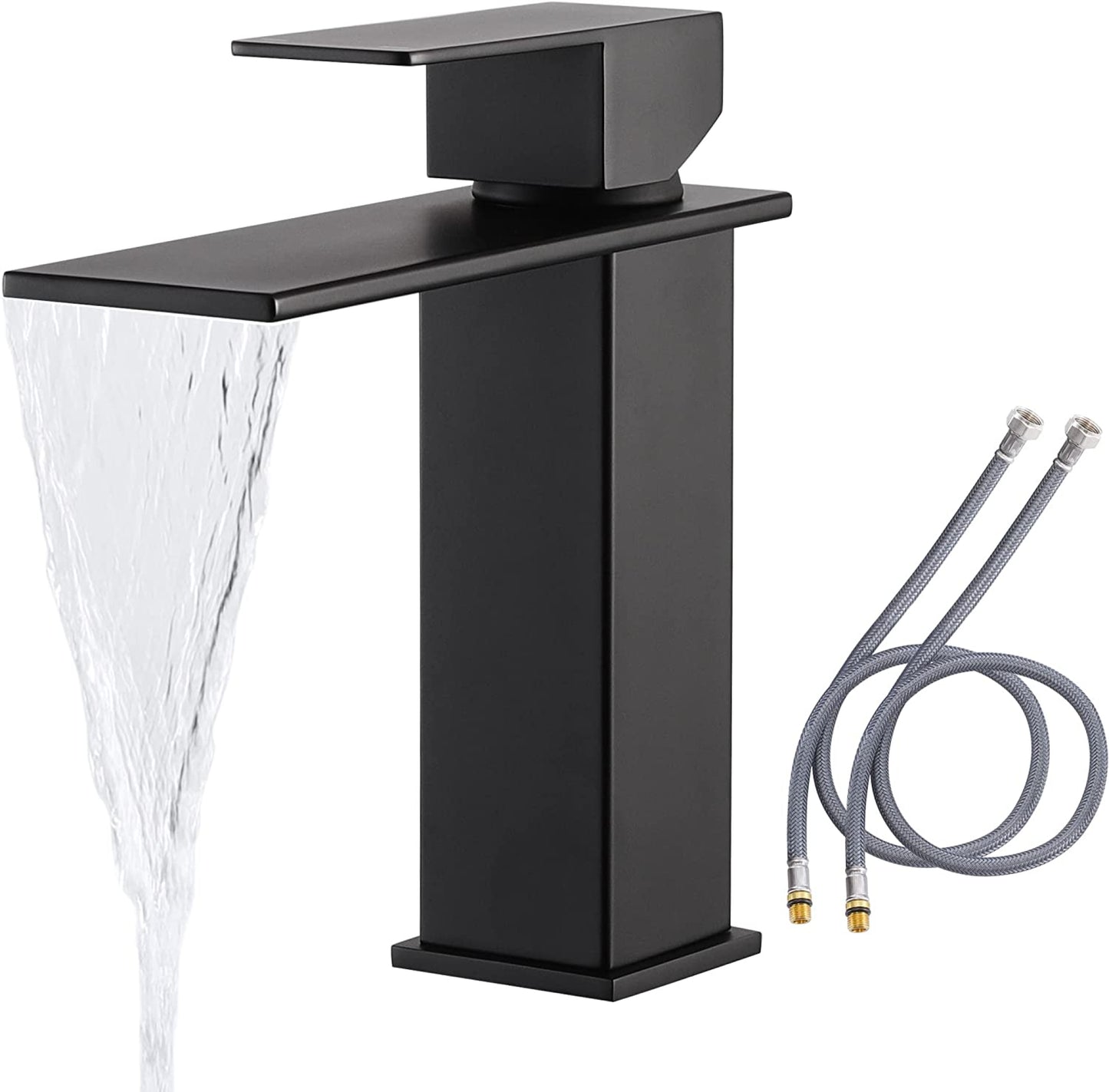 1 Hole CUPC Matte Black Bathroom Sink Faucet Matte Black Stainless Steel