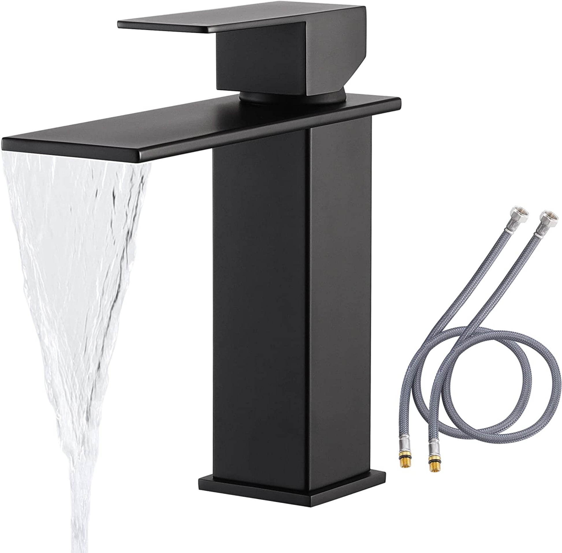 1 Hole CUPC Matte Black Bathroom Sink Faucet Matte Black Stainless Steel