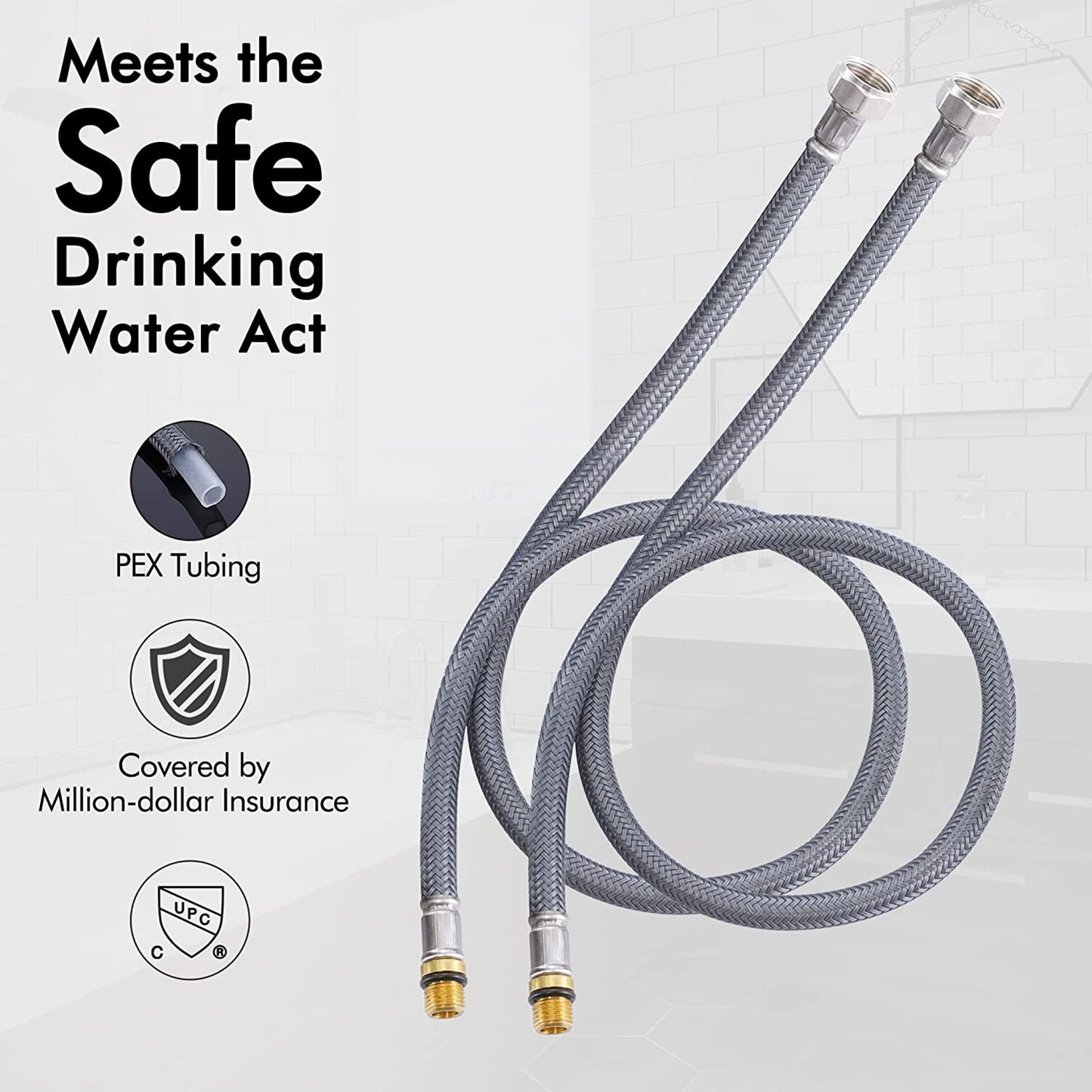 1 Hole CUPC Matte Black Bathroom Sink Faucet Matte Black Stainless Steel