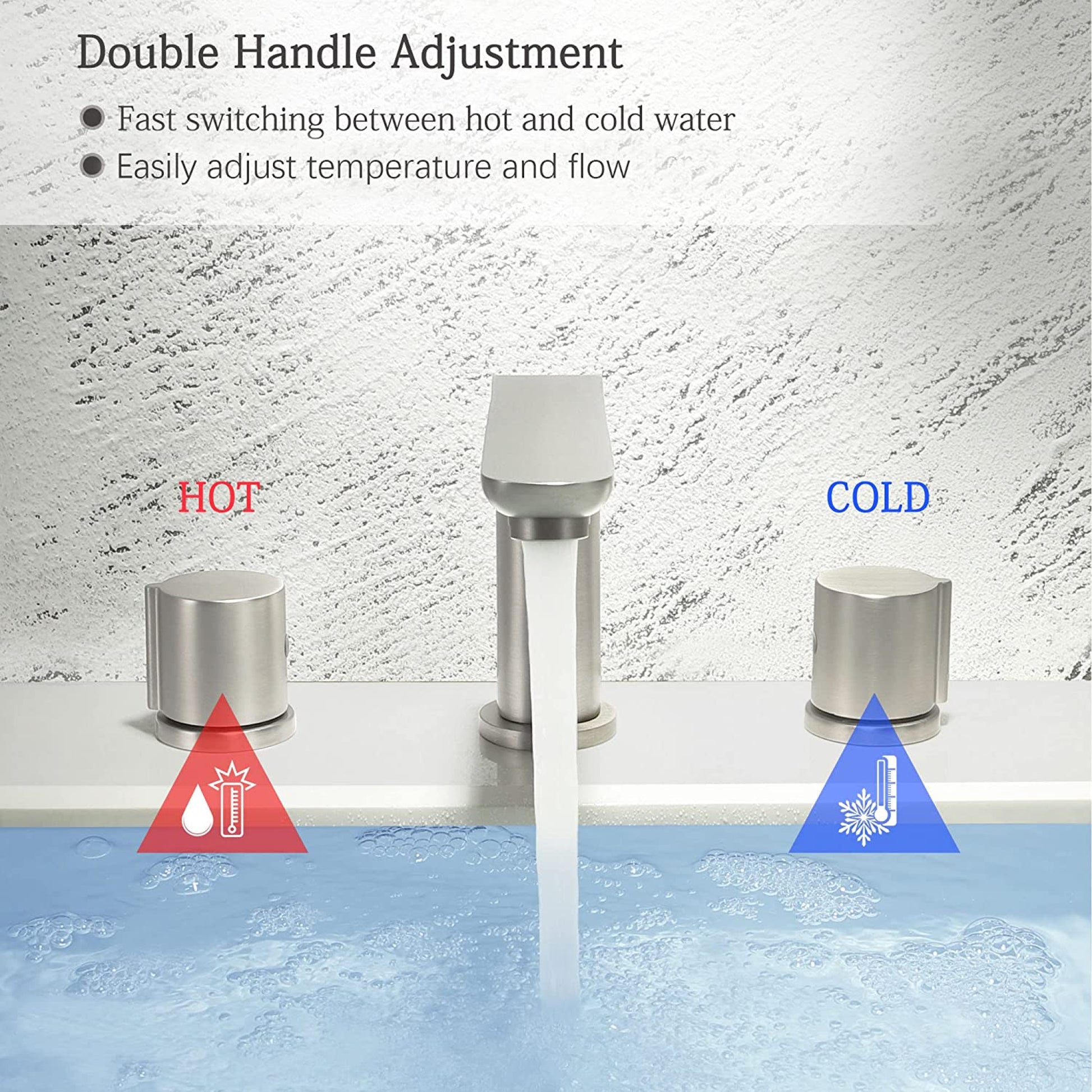 3H8-in.  Brushed Nickel Bathroom Sink Faucet Brushed Nickel Brass