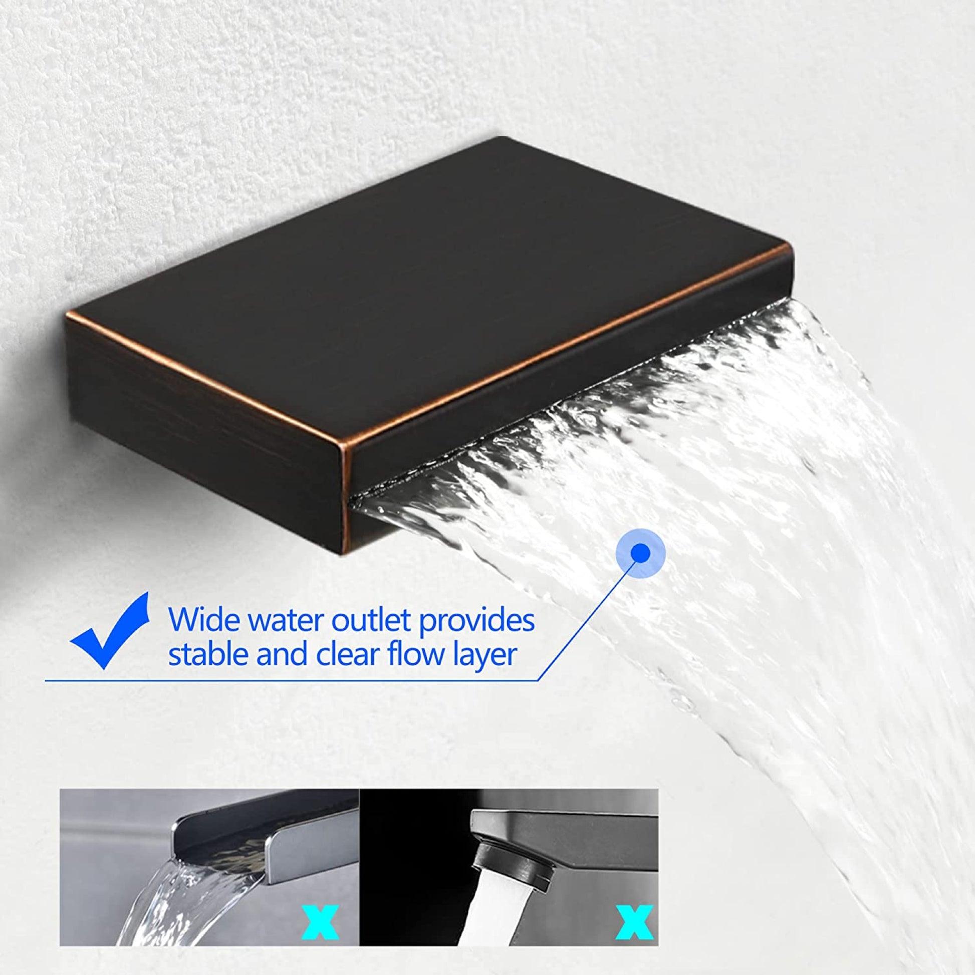 3H8-in.  Black Bathroom Sink Faucet Black Brass