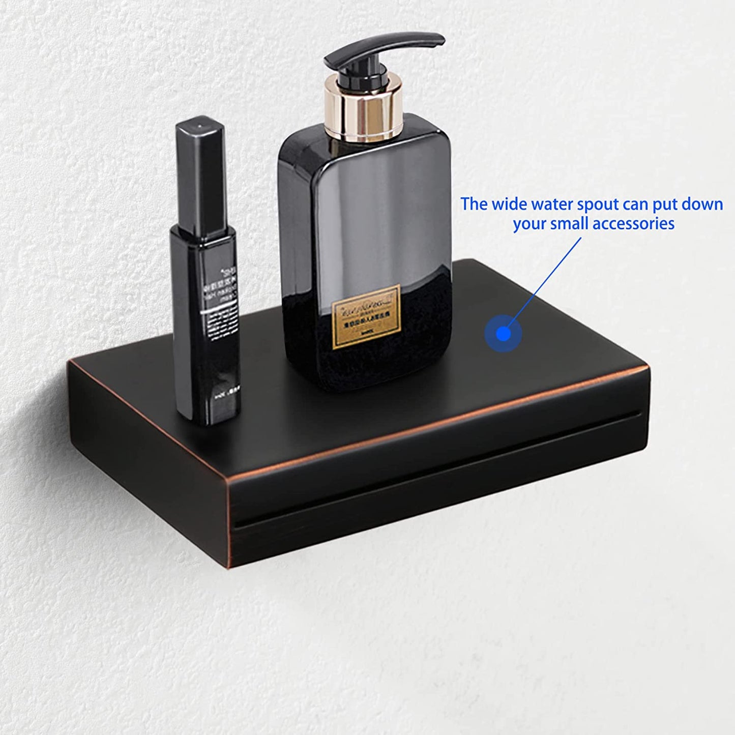 3H8-in.  Black Bathroom Sink Faucet Black Brass