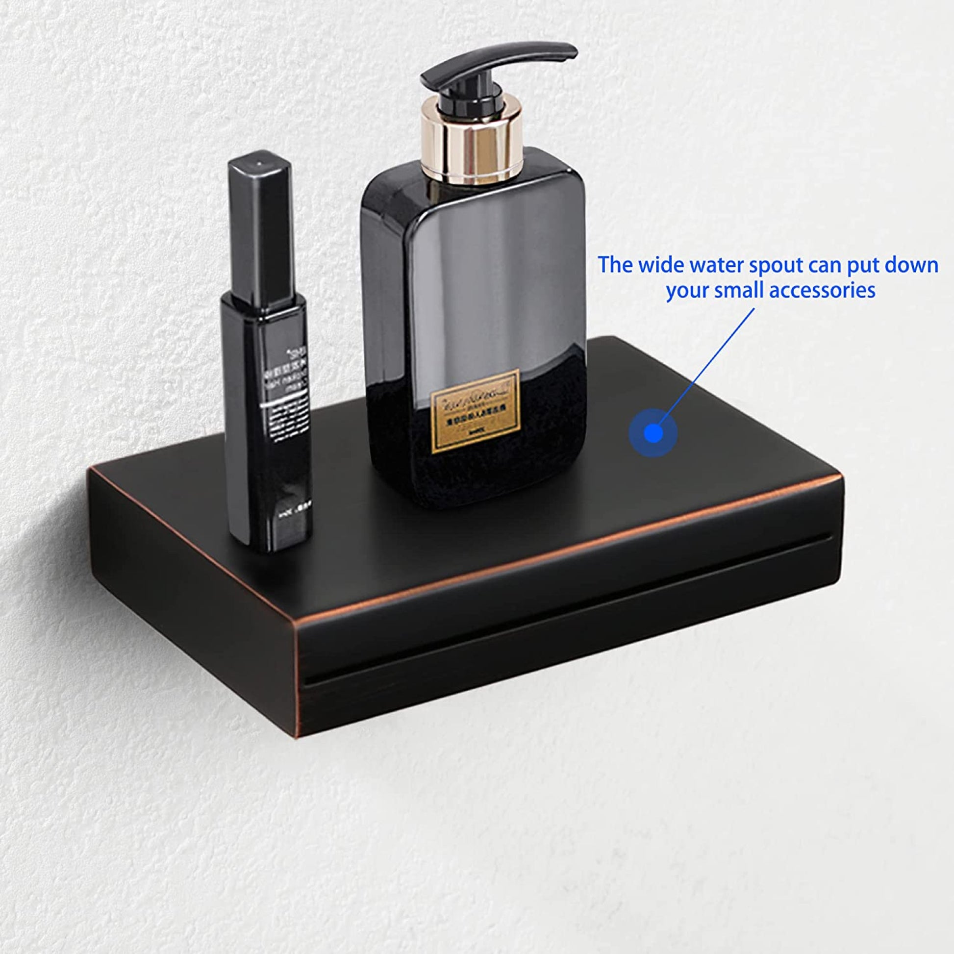 3H8-in.  Black Bathroom Sink Faucet Black Brass