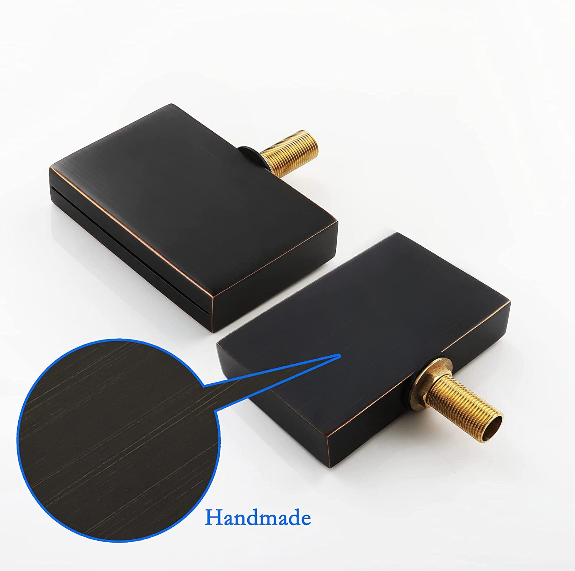 3H8-in.  Black Bathroom Sink Faucet Black Brass