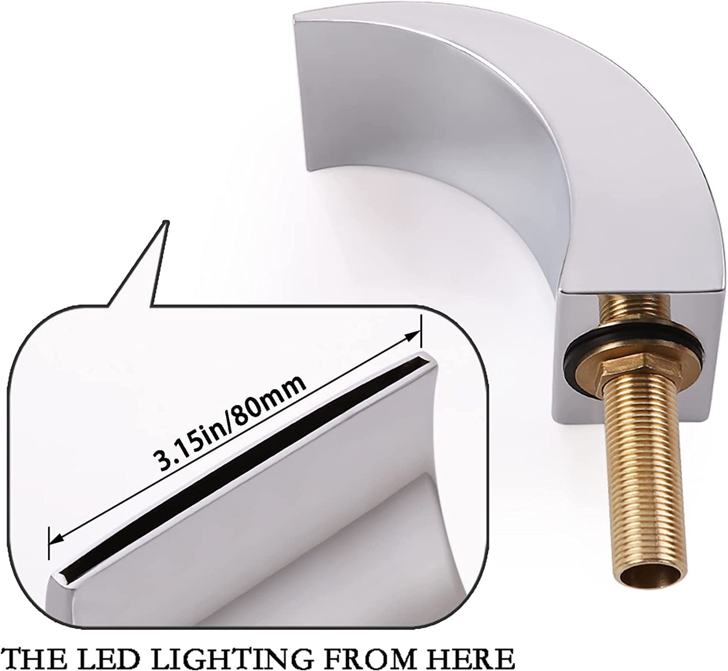 3H8-in.  Chrome Bathroom Sink Faucet Chrome Brass