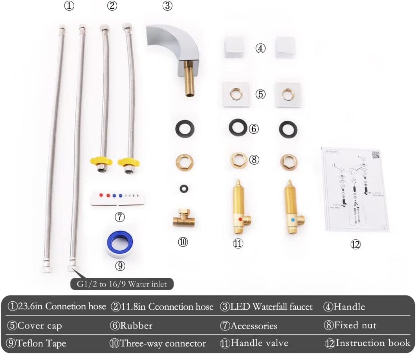 3H8-in.  Chrome Bathroom Sink Faucet Chrome Brass