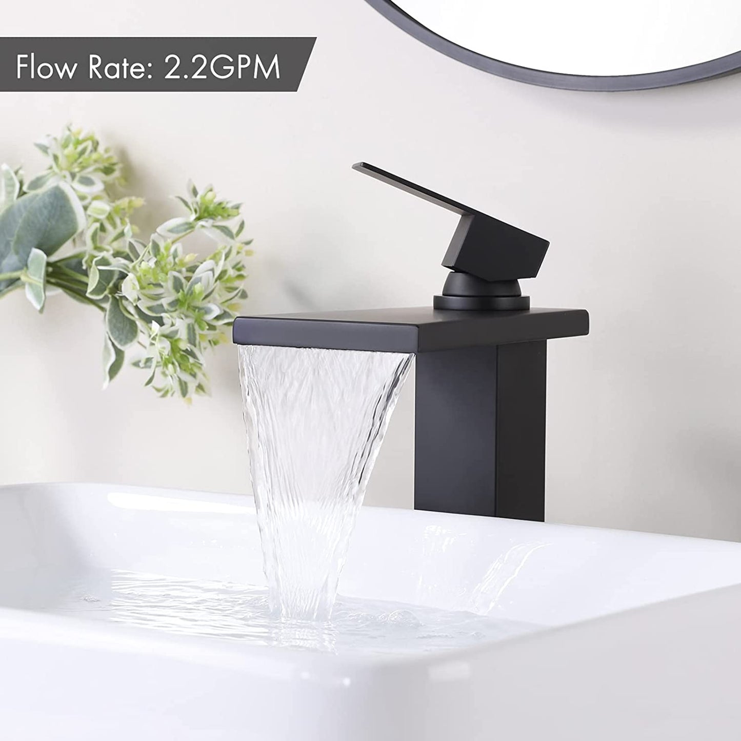 1 Hole CUPC Matte Black Bathroom Sink Faucet Matte Black Stainless Steel