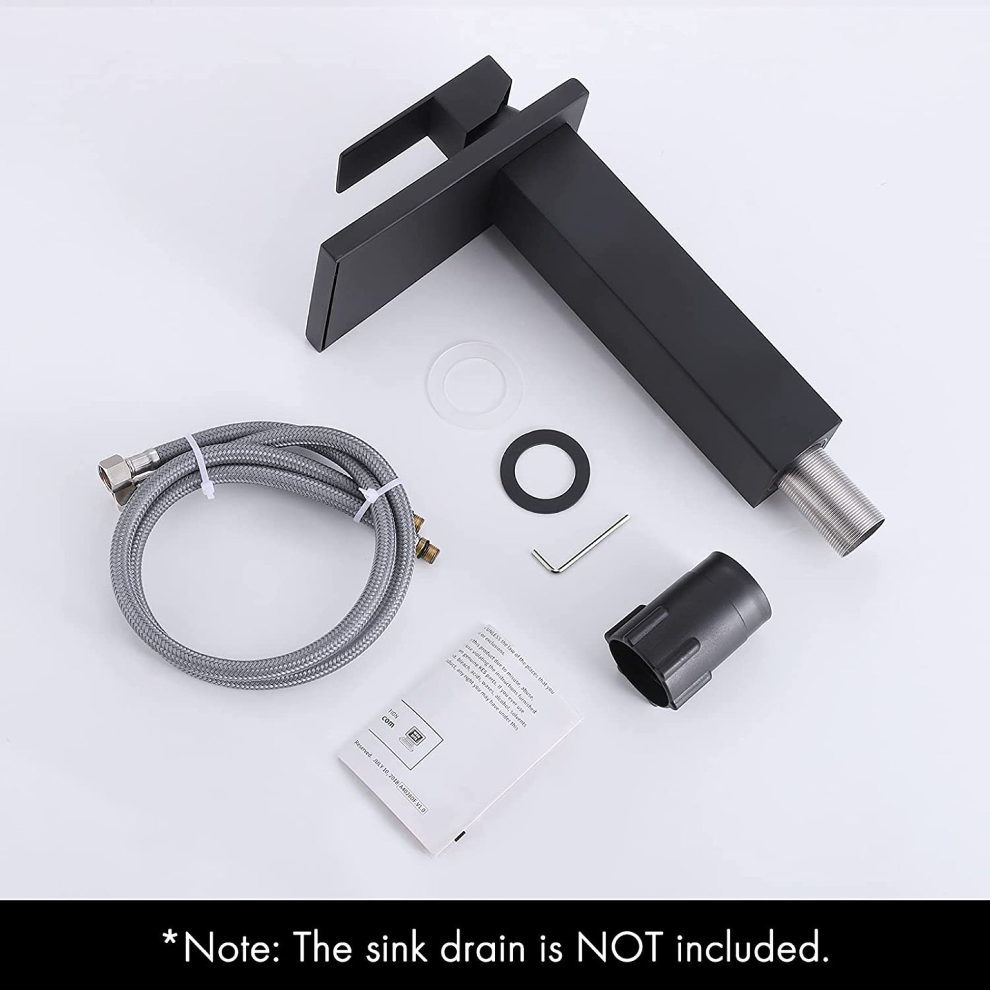 1 Hole CUPC Matte Black Bathroom Sink Faucet Matte Black Stainless Steel