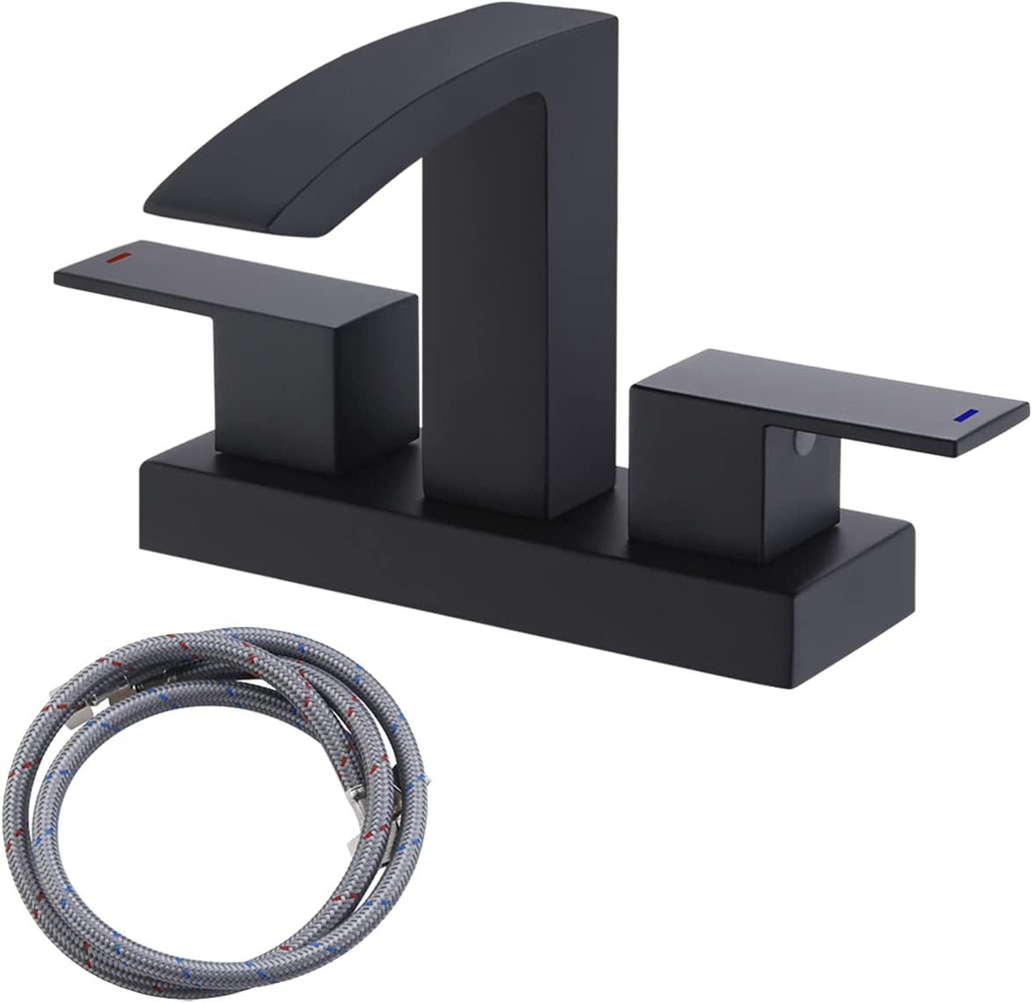 3H4-in. CUPC Black Bathroom Sink Faucet Matte Black Brass