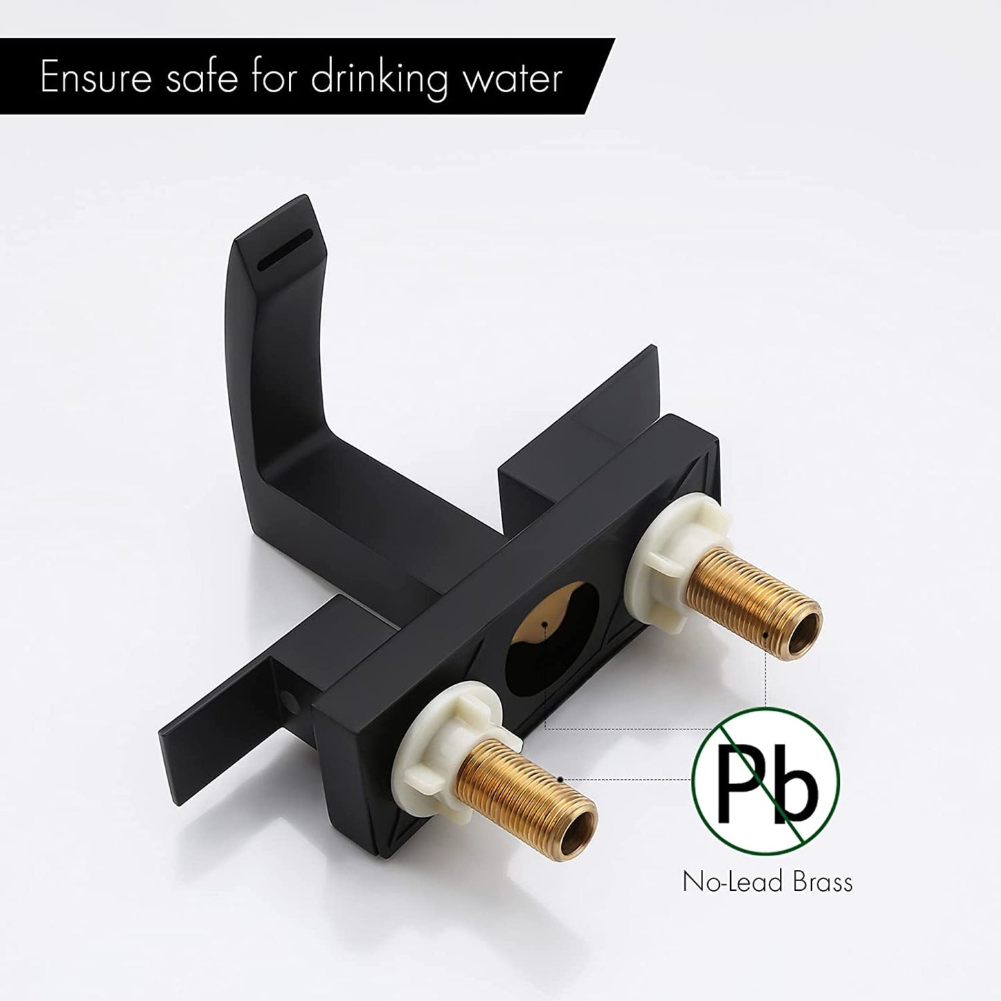 3H4-in. CUPC Black Bathroom Sink Faucet Matte Black Brass