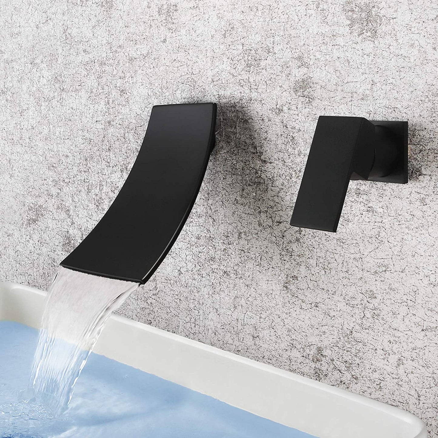 2 Hole  Black Bathroom Sink Faucet Black Brass