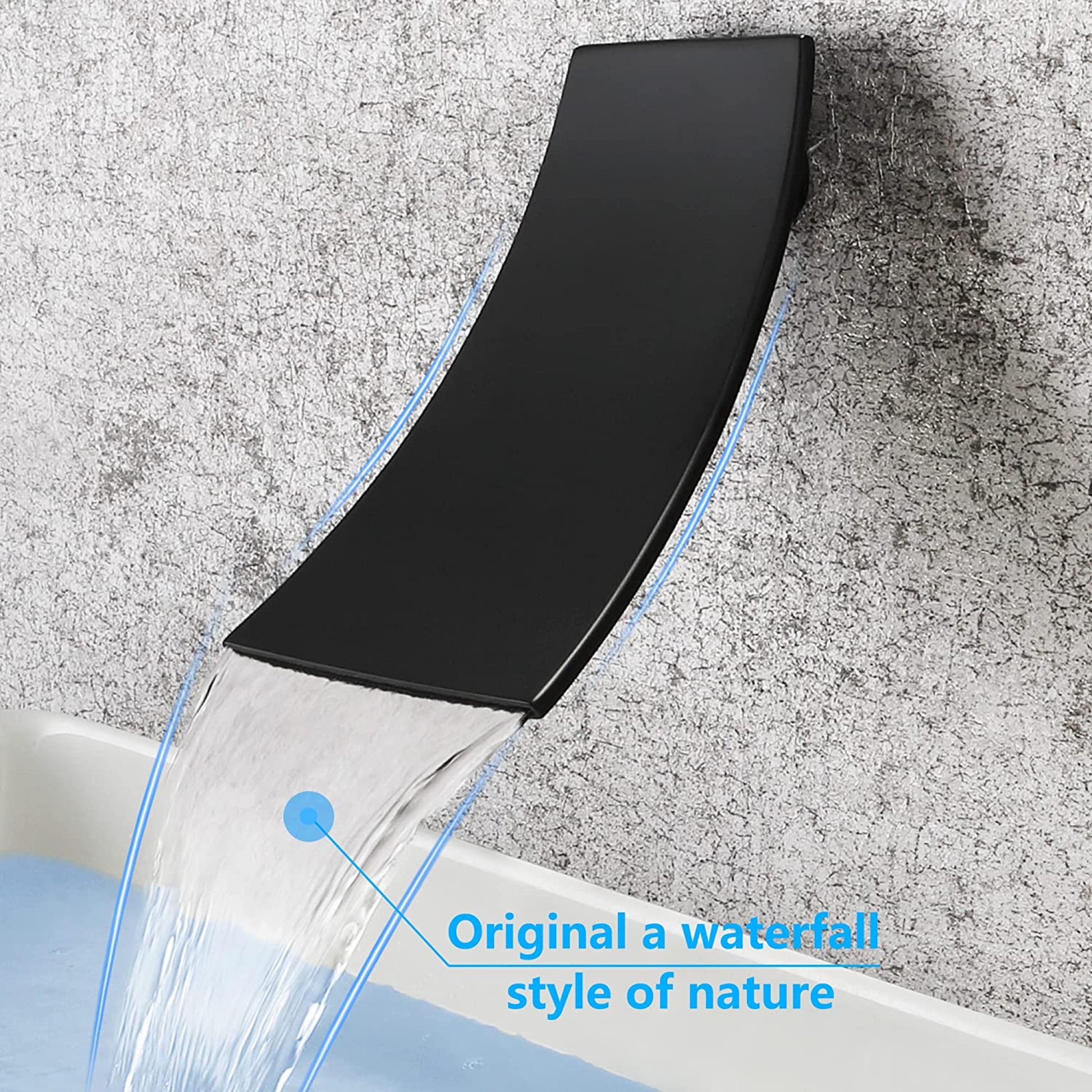 2 Hole  Black Bathroom Sink Faucet Black Brass