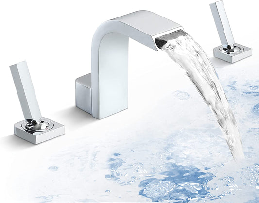 3H8-in.  Chrome Bathroom Sink Faucet Chrome Brass