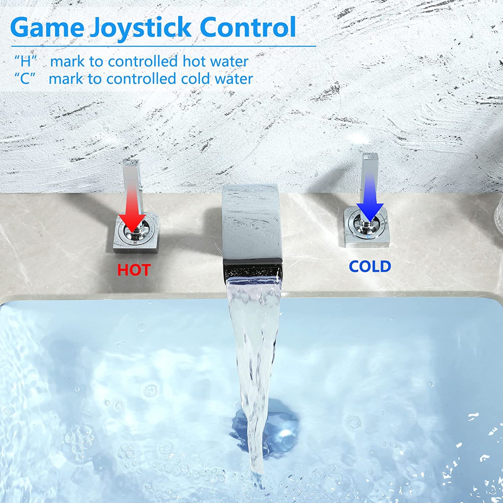 3H8-in.  Chrome Bathroom Sink Faucet Chrome Brass