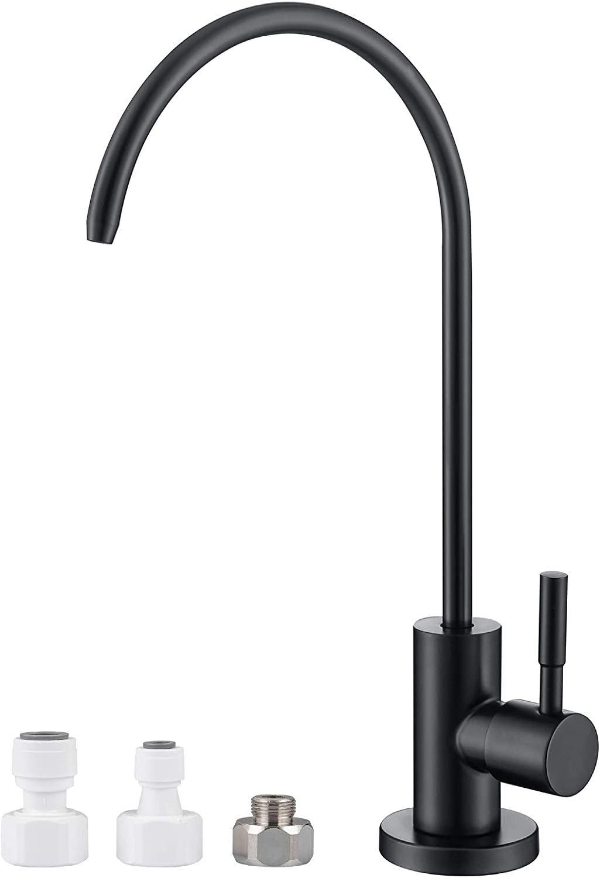 1 Hole  Matte Kitchen Sink Faucet Black Stainless Steel