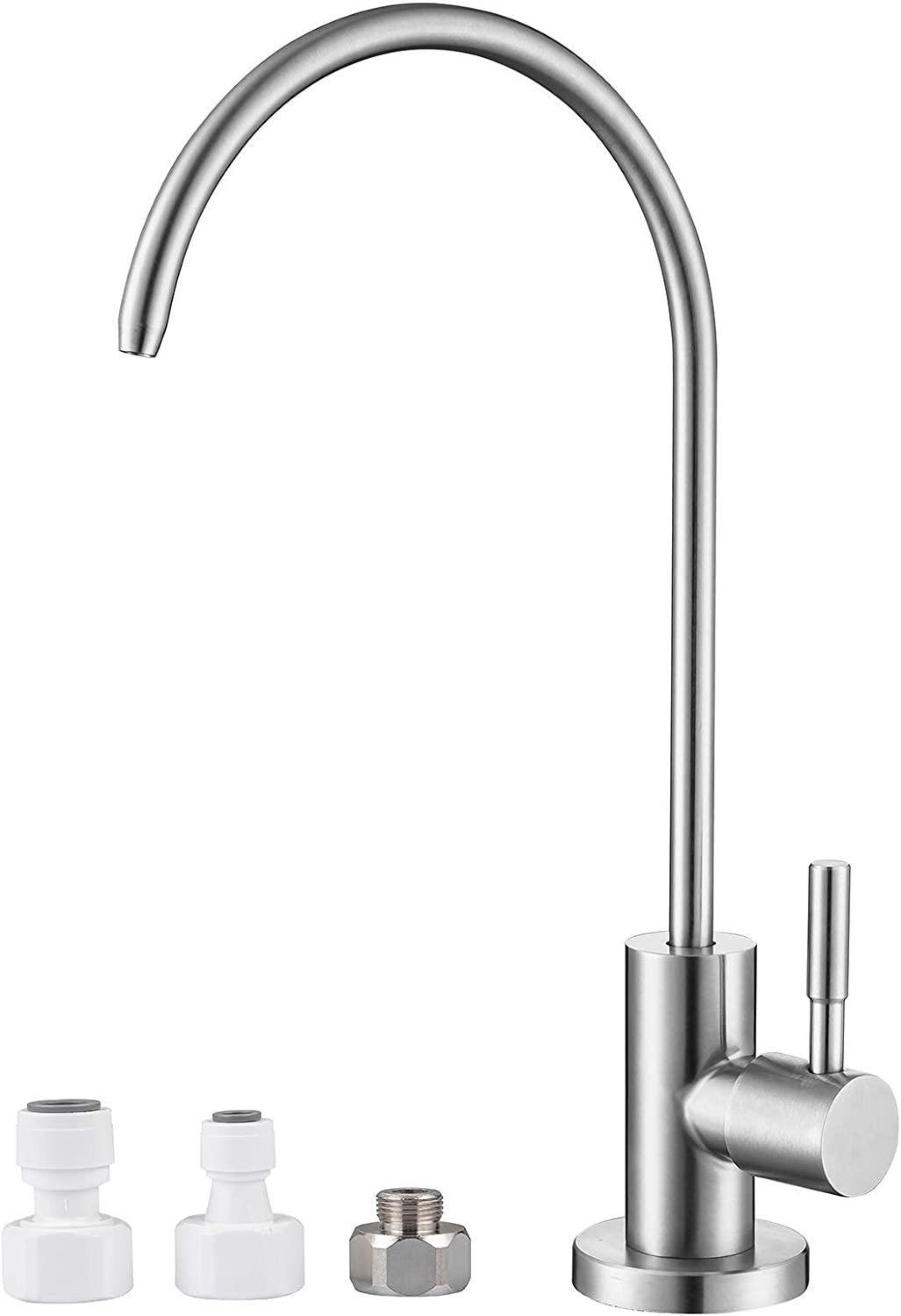 1 Hole  Brushed Kitchen Sink Faucet Brushed Nickel Stainless Steel