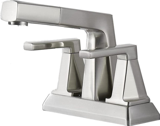 3H4-in.  Brushed Bathroom Sink Faucet Brushed Nickel Stainless Steel