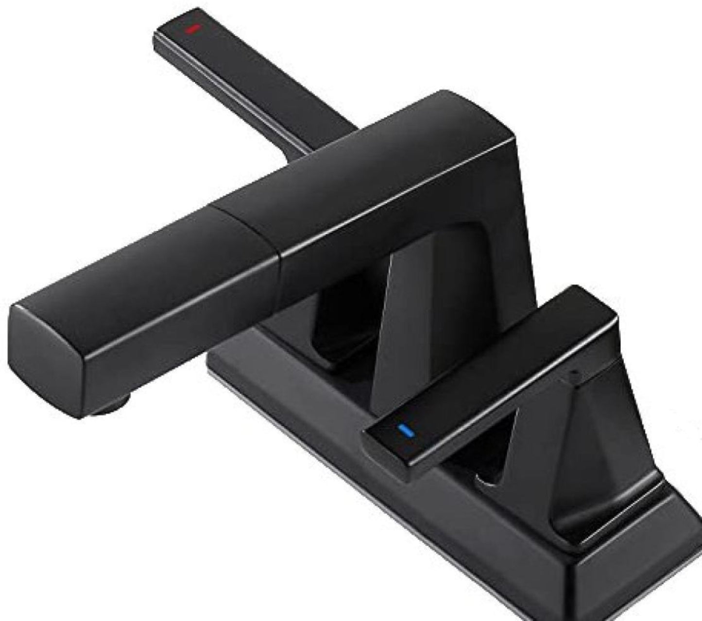 3H4-in.  Matte Bathroom Sink Faucet Black Stainless Steel