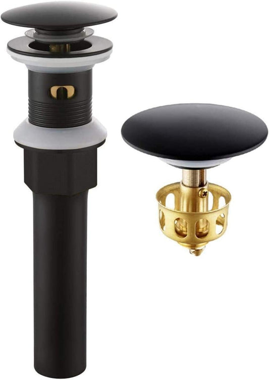 2.59 in. x 2.59 in. Yes Overflow Bathroom Sink Drain Black Stainless Steel