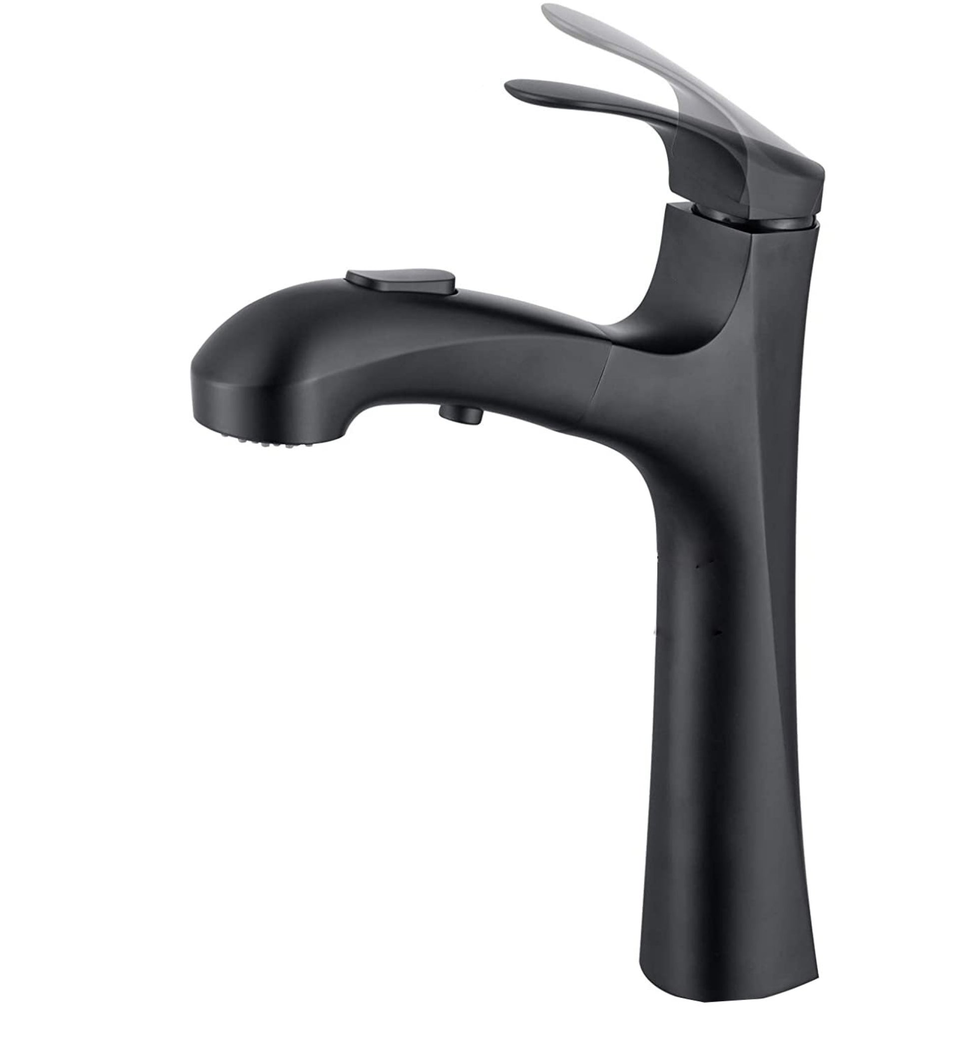 1 Hole  Matte Bathroom Sink Faucet Black Stainless Steel