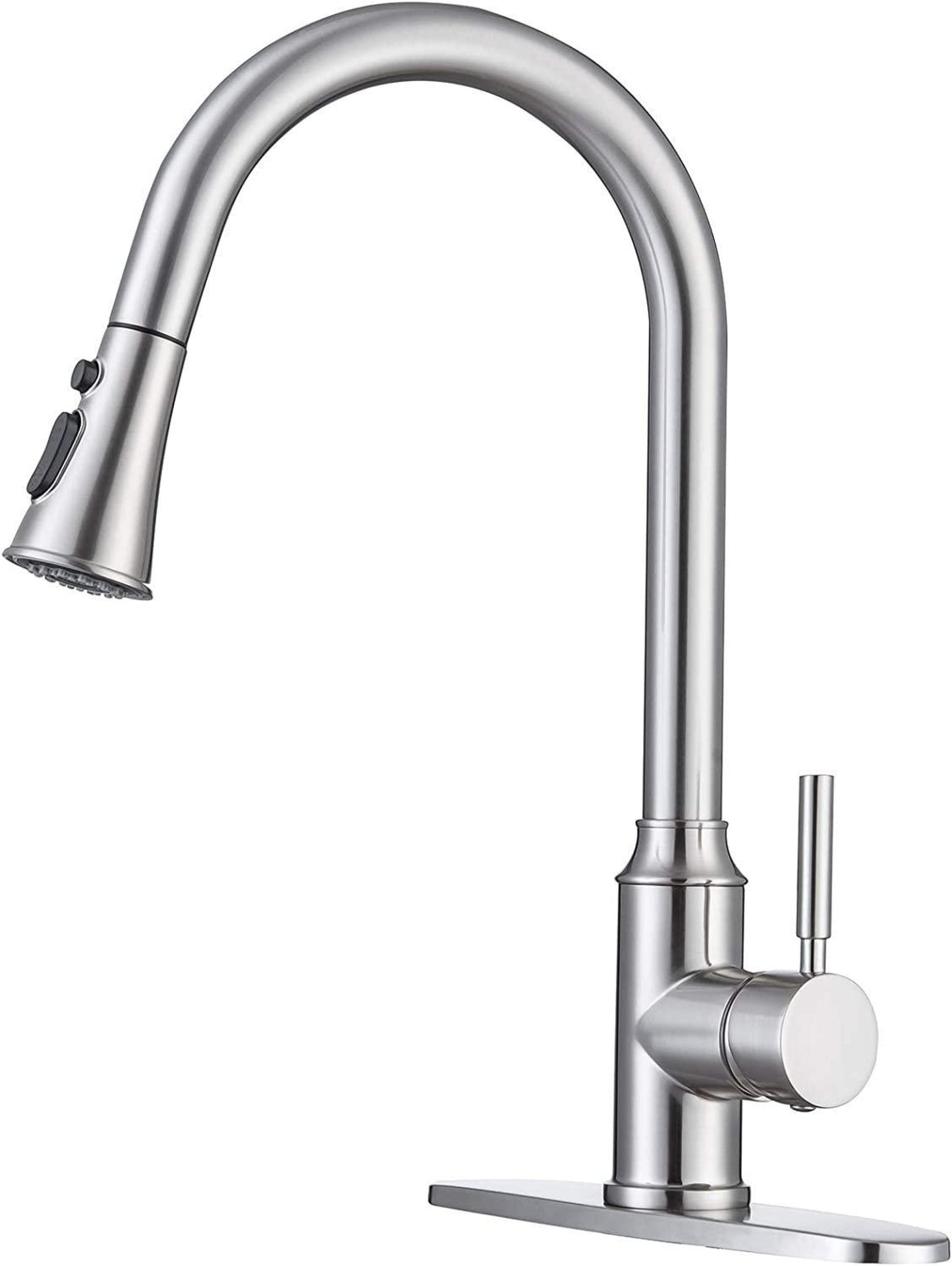 1 Hole  Brushed Kitchen Sink Faucet Brushed Nickel Stainless Steel