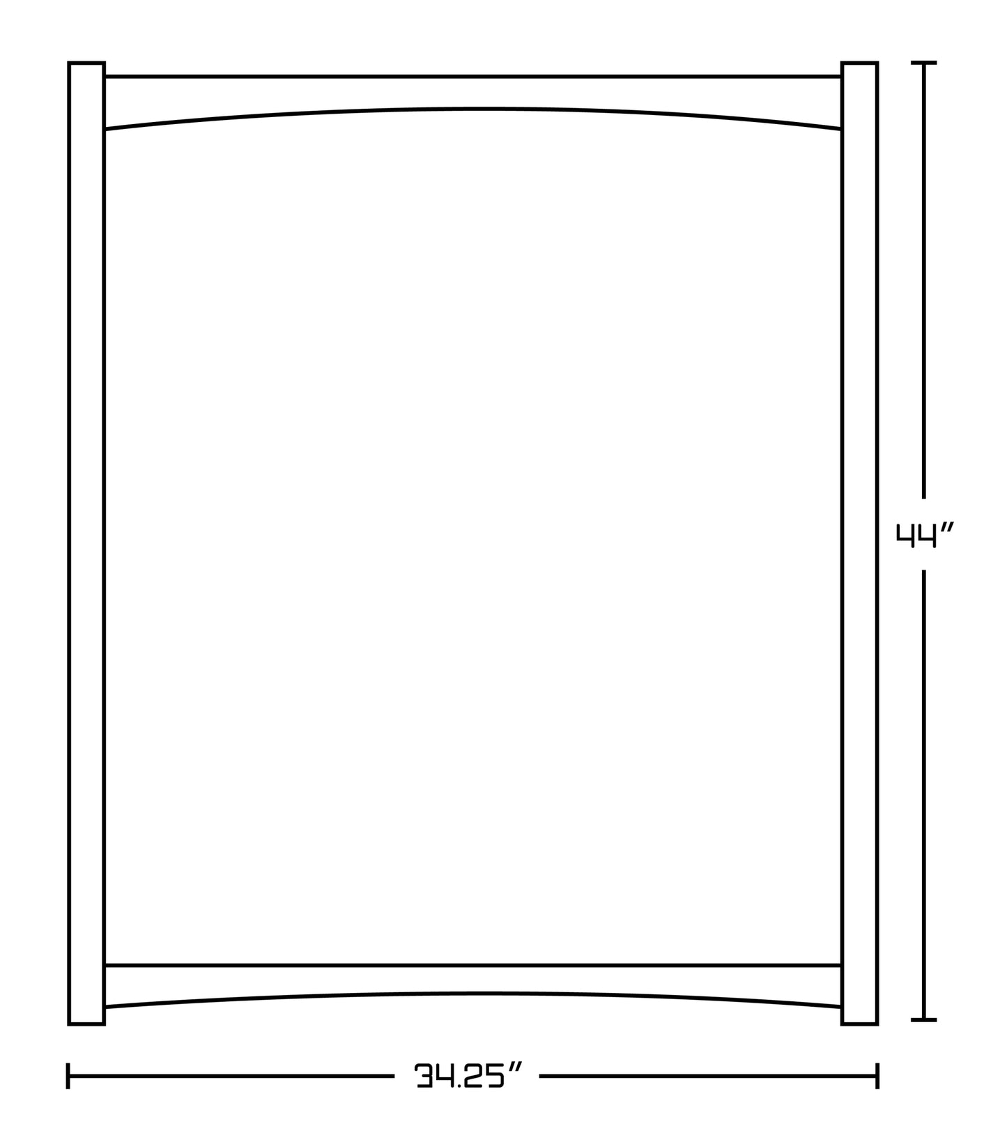 34.25-in. W 44-in. H Transitional Birch Wood-Veneer Wood Mirror In Espresso