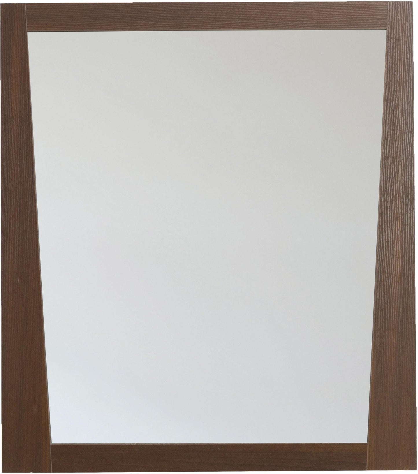 29.5-in. W 33.5-in. H Modern Plywood-Melamine Wood Mirror In Wenge