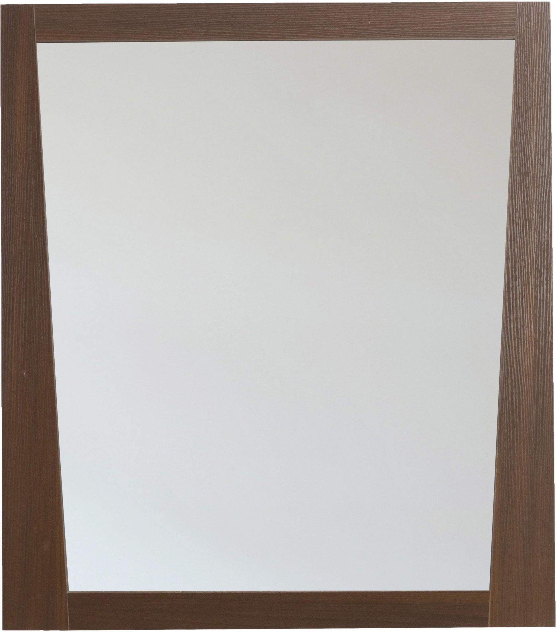 29.5-in. W 33.5-in. H Modern Plywood-Melamine Wood Mirror In Wenge