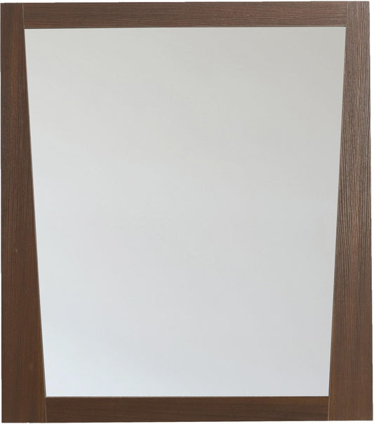 29.5-in. W 33.5-in. H Modern Plywood-Melamine Wood Mirror In Wenge