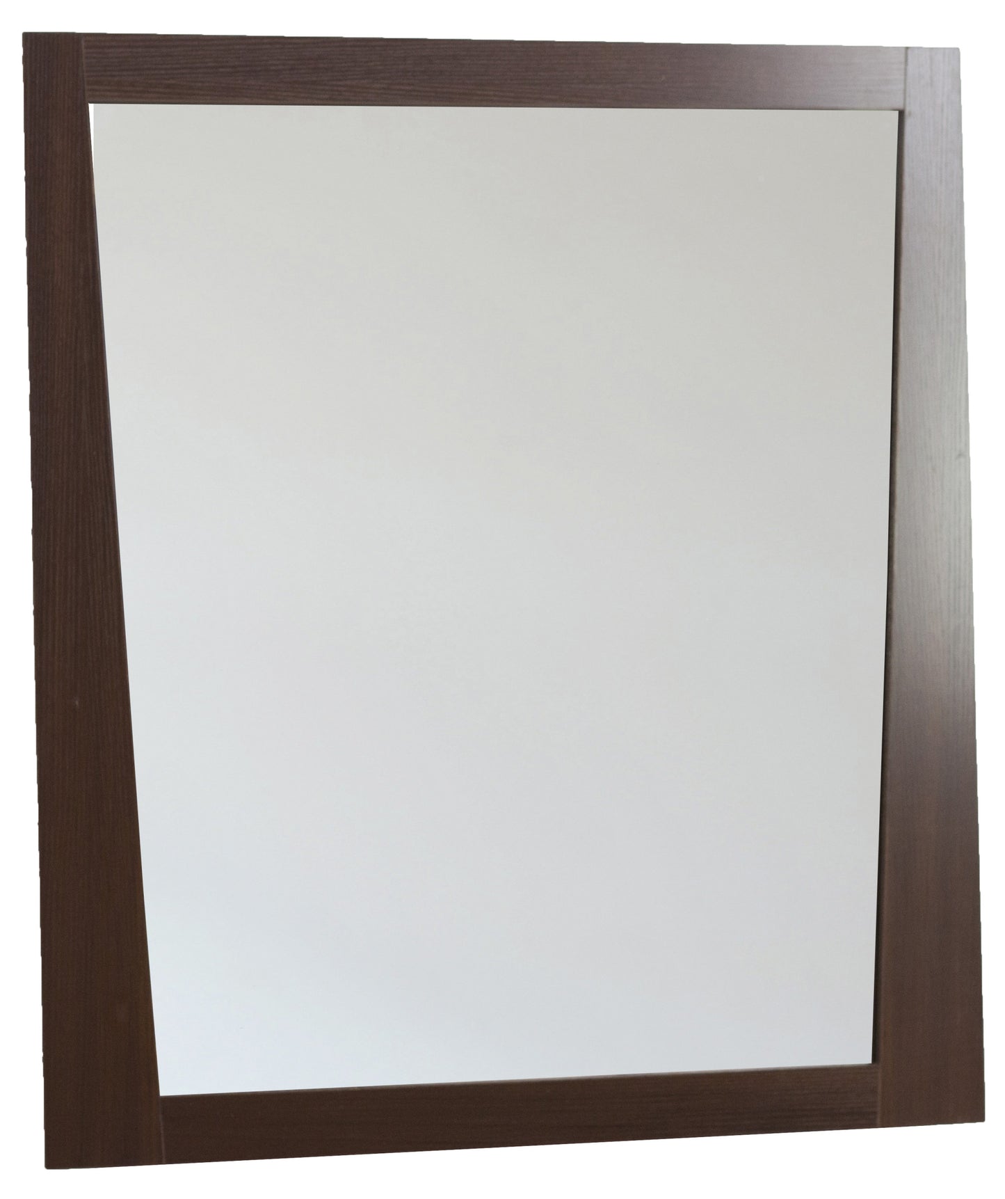 29.5-in. W 33.5-in. H Modern Plywood-Melamine Wood Mirror In Wenge