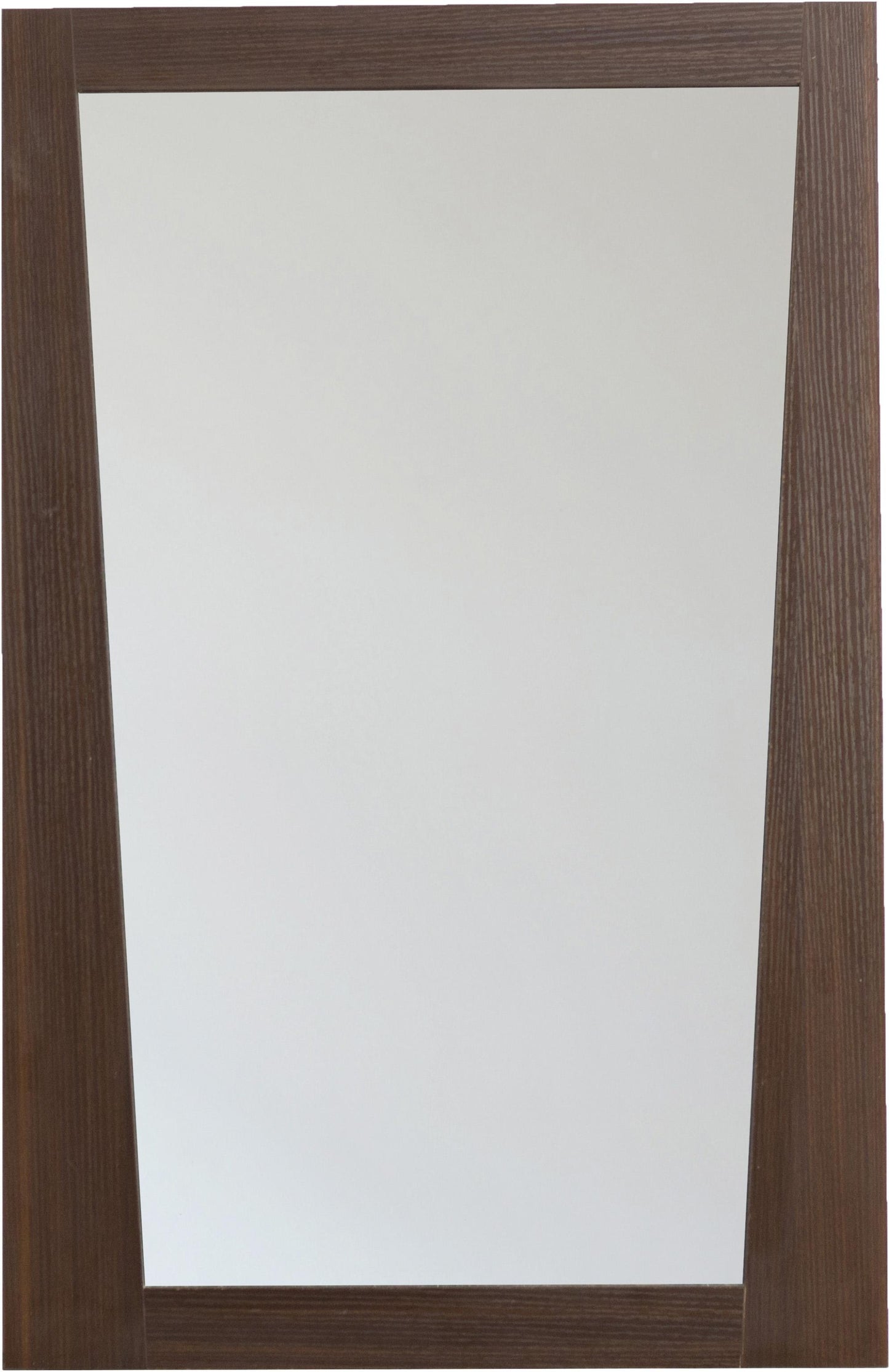 21.5-in. W 33.5-in. H Modern Plywood-Melamine Wood Mirror In Wenge
