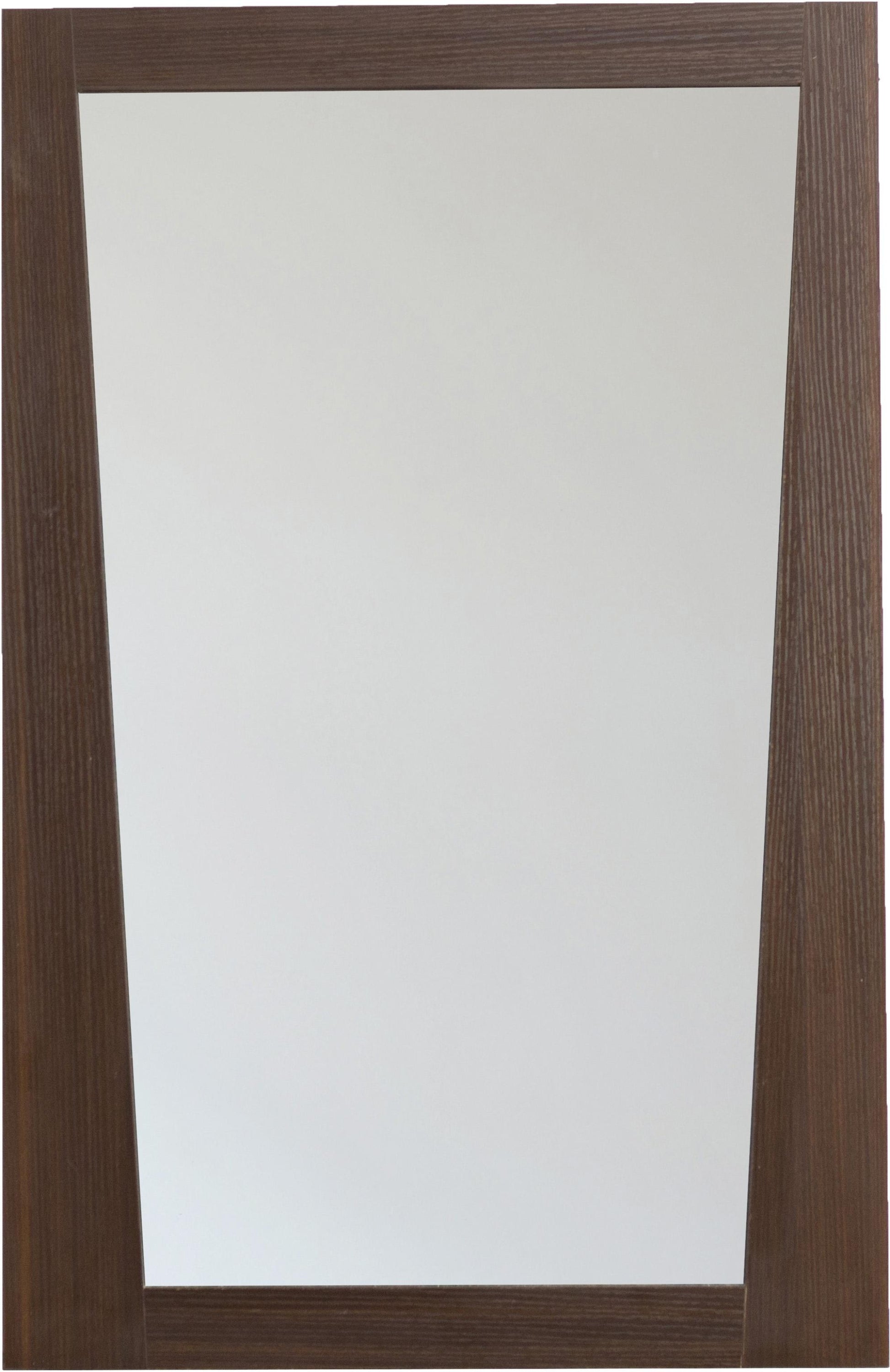 21.5-in. W 33.5-in. H Modern Plywood-Melamine Wood Mirror In Wenge