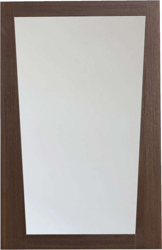 21.5-in. W 33.5-in. H Modern Plywood-Melamine Wood Mirror In Wenge