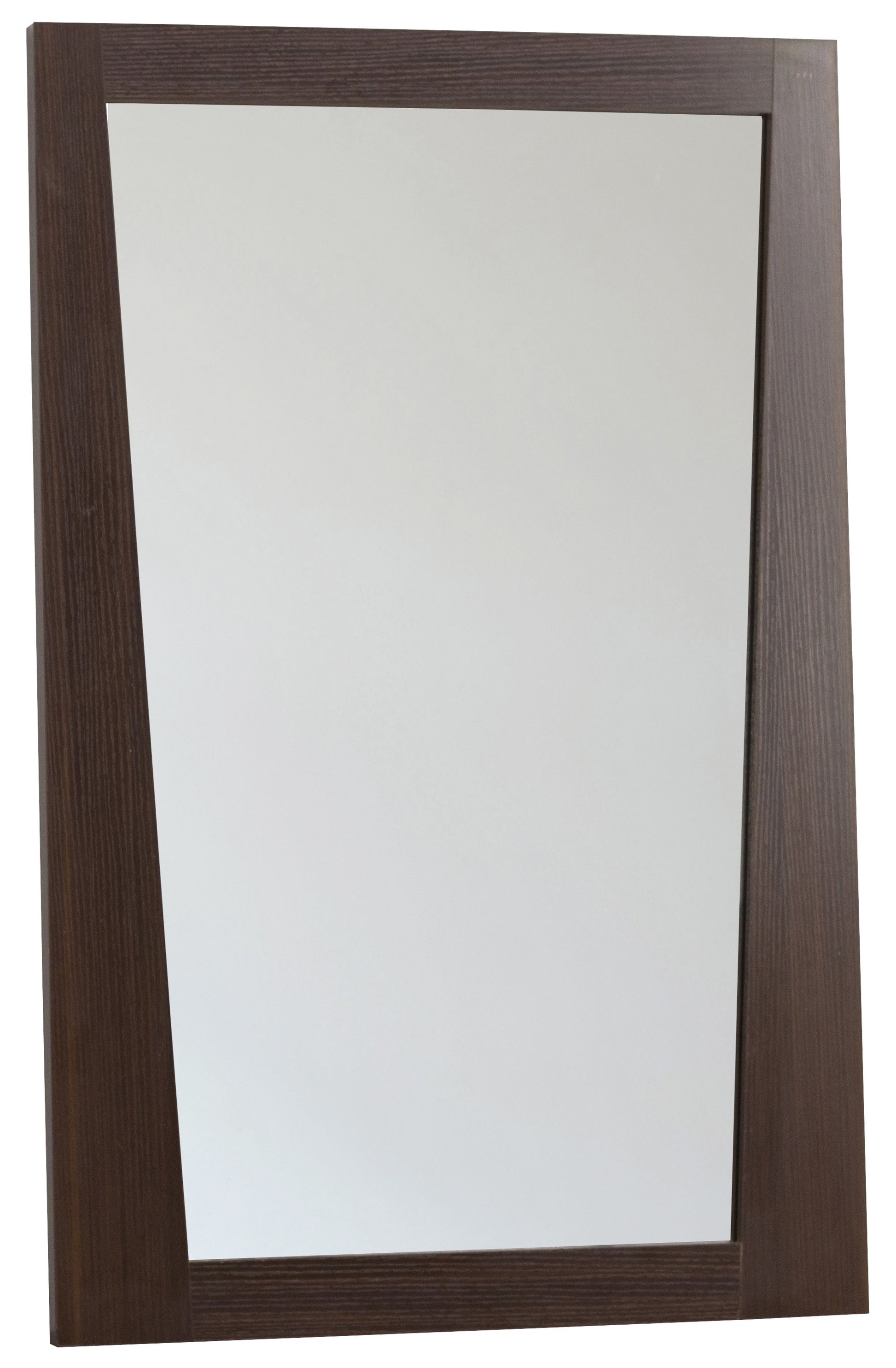 21.5-in. W 33.5-in. H Modern Plywood-Melamine Wood Mirror In Wenge