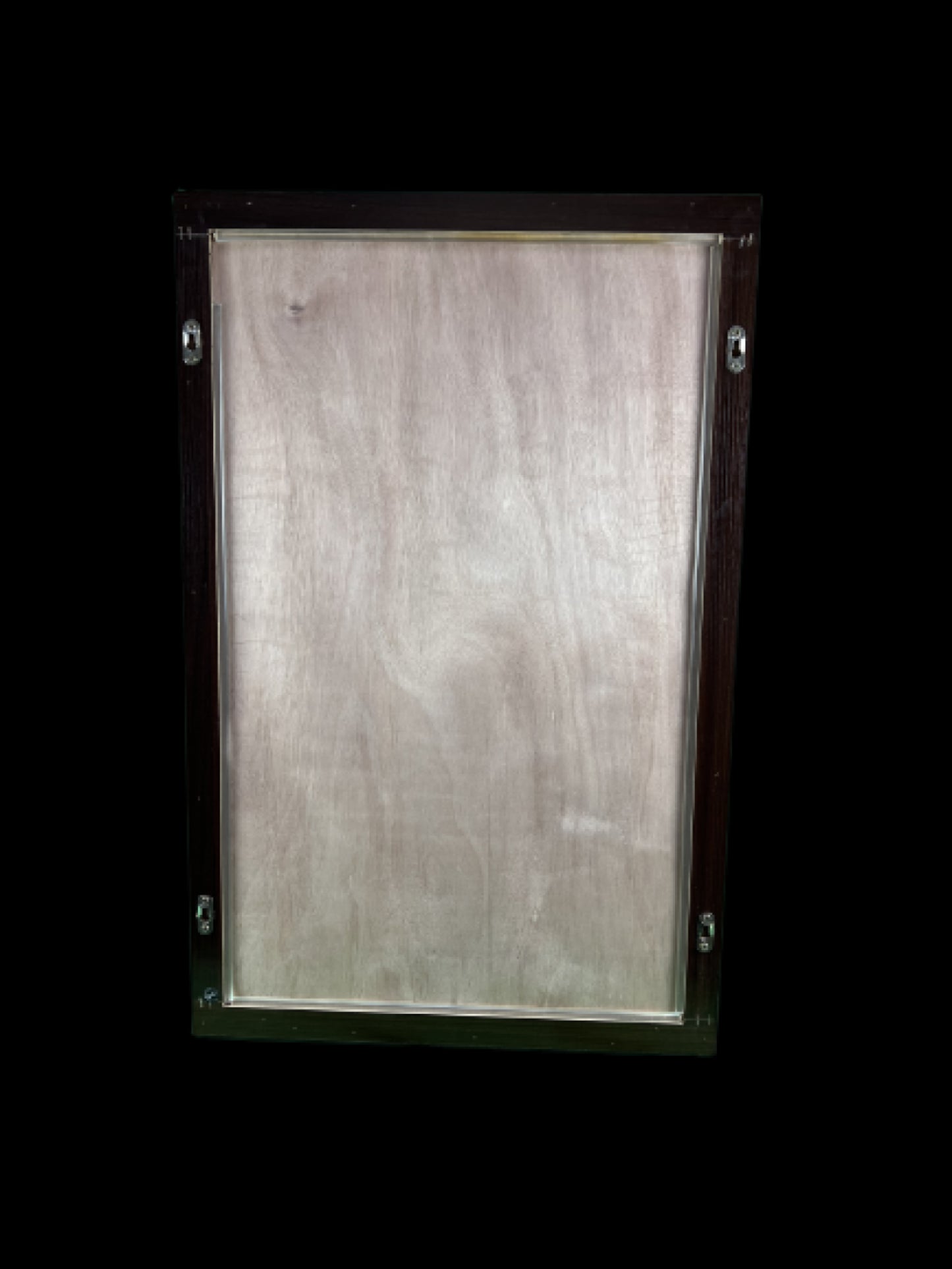 21.5-in. W 33.5-in. H Modern Plywood-Melamine Wood Mirror In Wenge