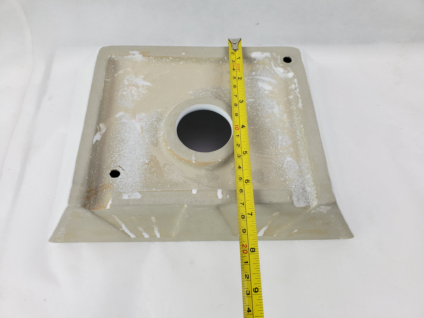 12-in. x 9-in. Rectangle Bathroom Vessel Sink White Enamel Glaze