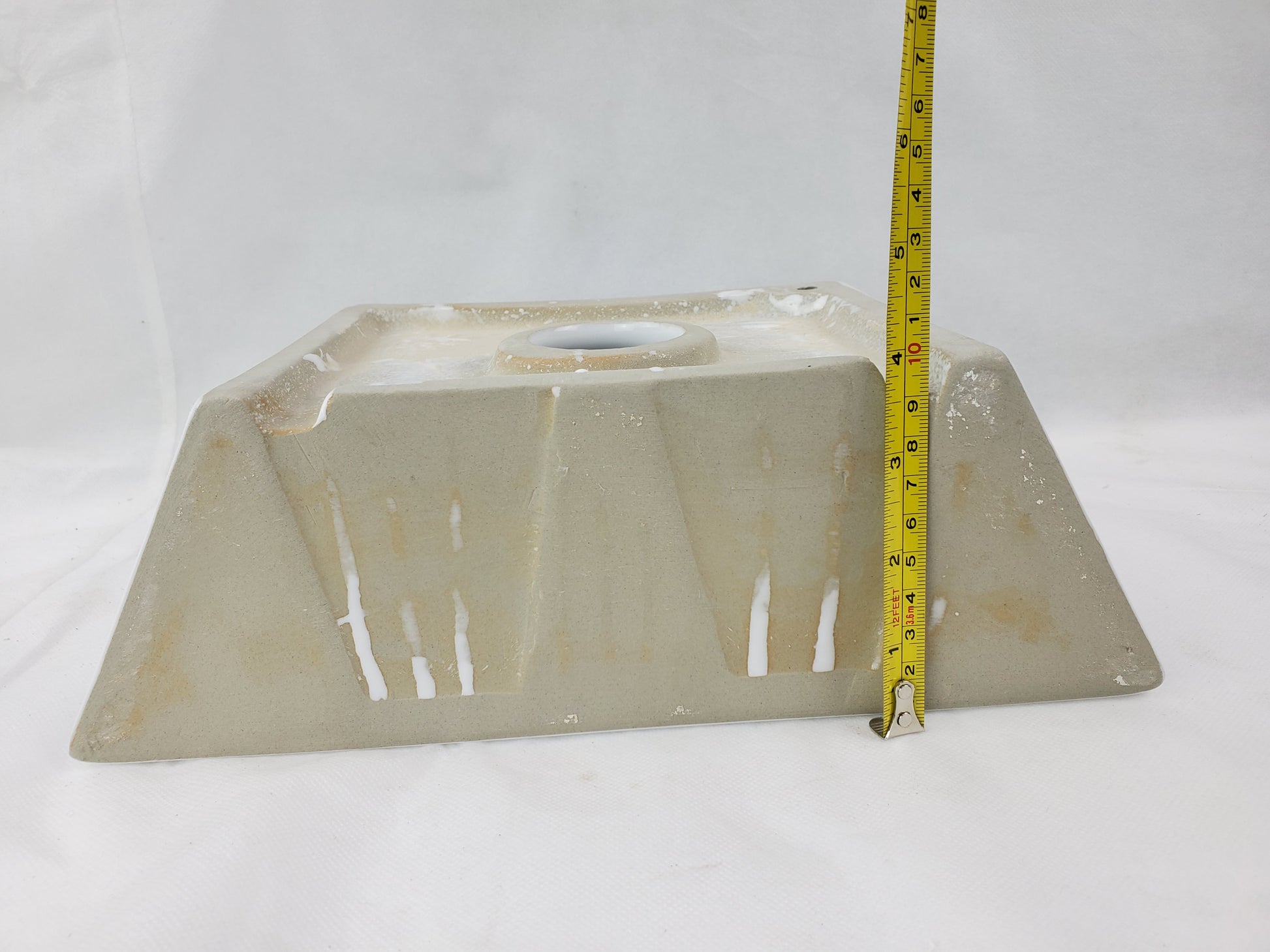 12-in. x 9-in. Rectangle Bathroom Vessel Sink White Enamel Glaze