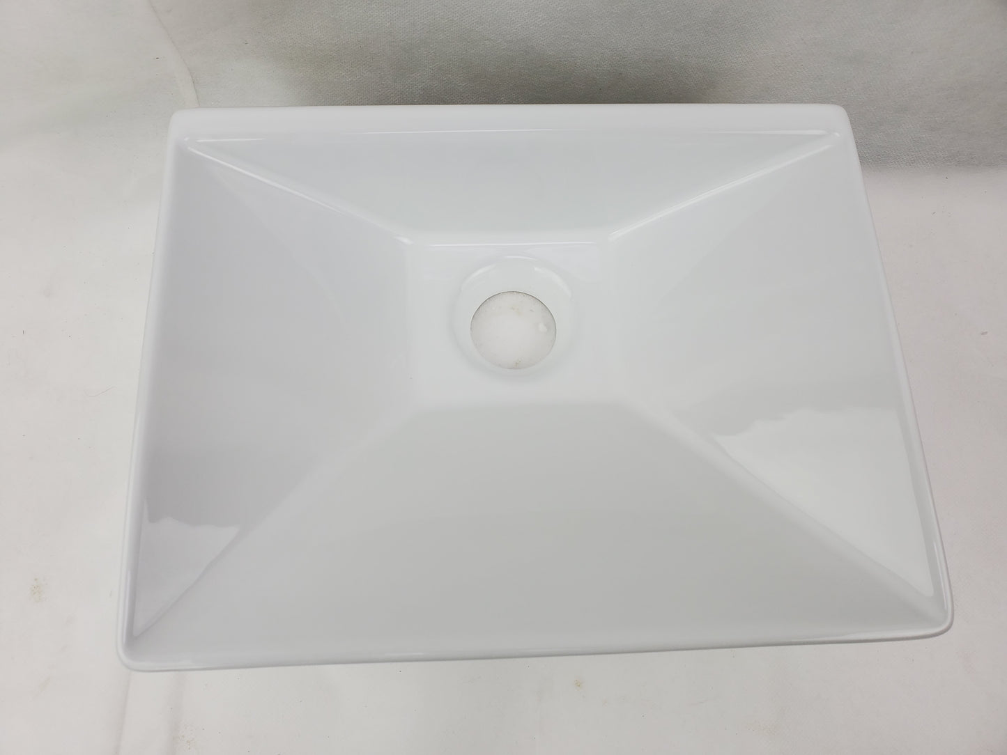 12-in. x 9-in. Rectangle Bathroom Vessel Sink White Enamel Glaze