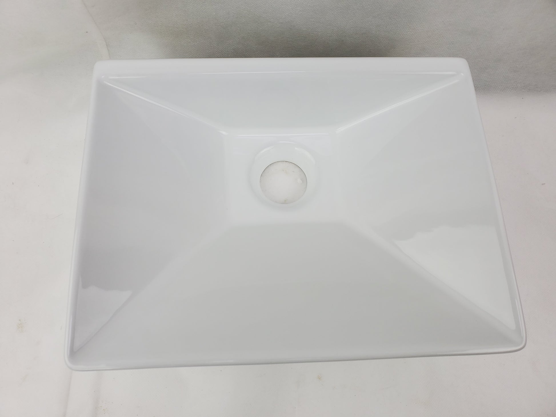 12-in. x 9-in. Rectangle Bathroom Vessel Sink White Enamel Glaze