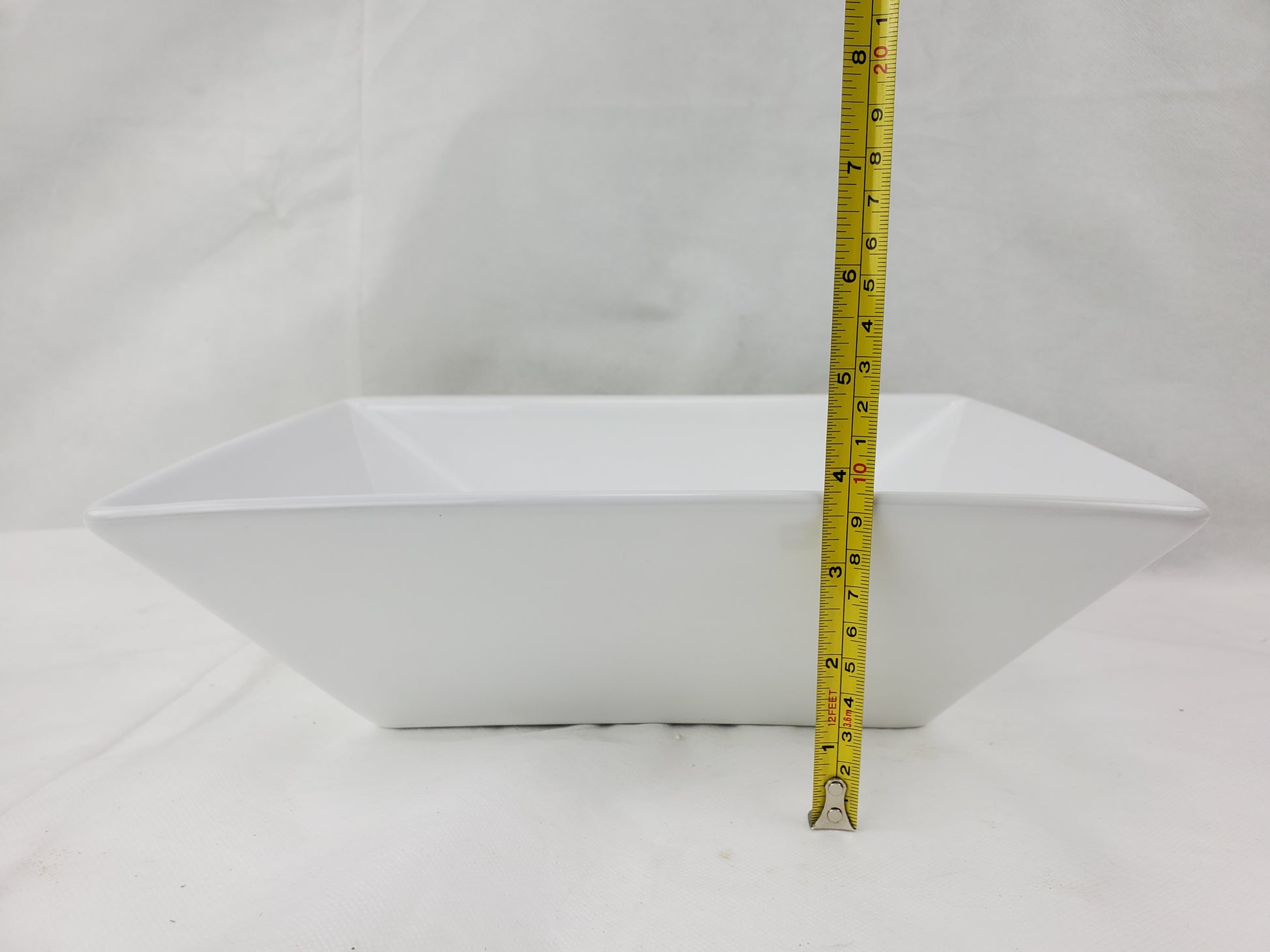 12-in. x 9-in. Rectangle Bathroom Vessel Sink White Enamel Glaze