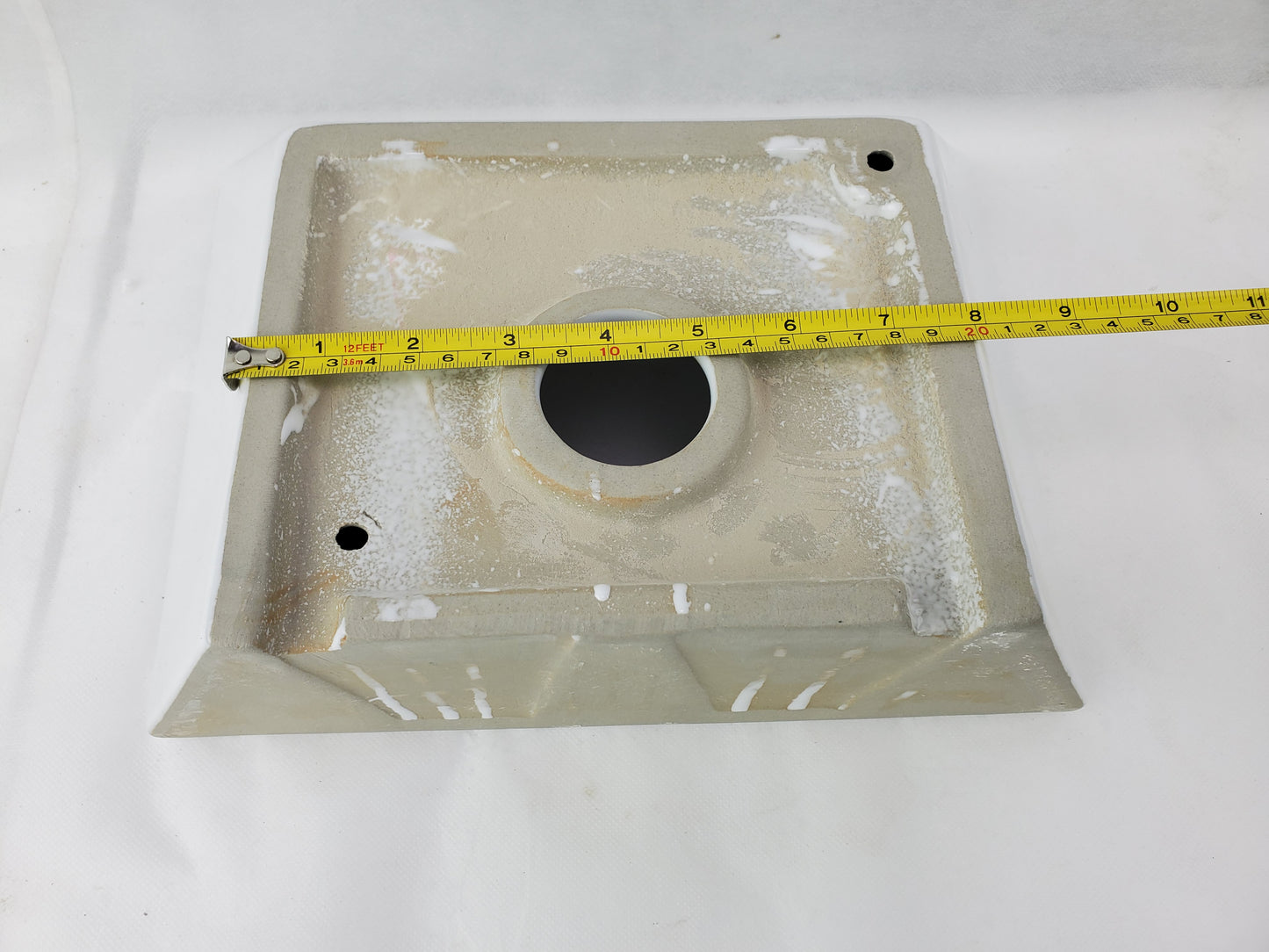 12-in. x 9-in. Rectangle Bathroom Vessel Sink White Enamel Glaze