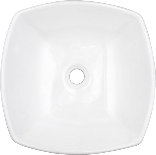 16.5-in. White Bathroom Vessel Sink with Enamel Glaze finish