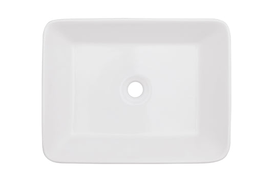 18.875-in. White Bathroom Vessel Sink with Enamel Glaze finish